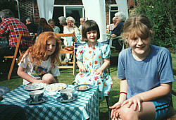 Youngsters at a garden party